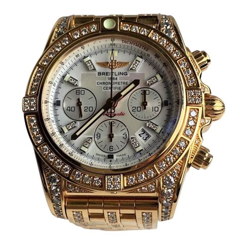 breitling diamond watch mens|pre owned diamond Breitling watches.